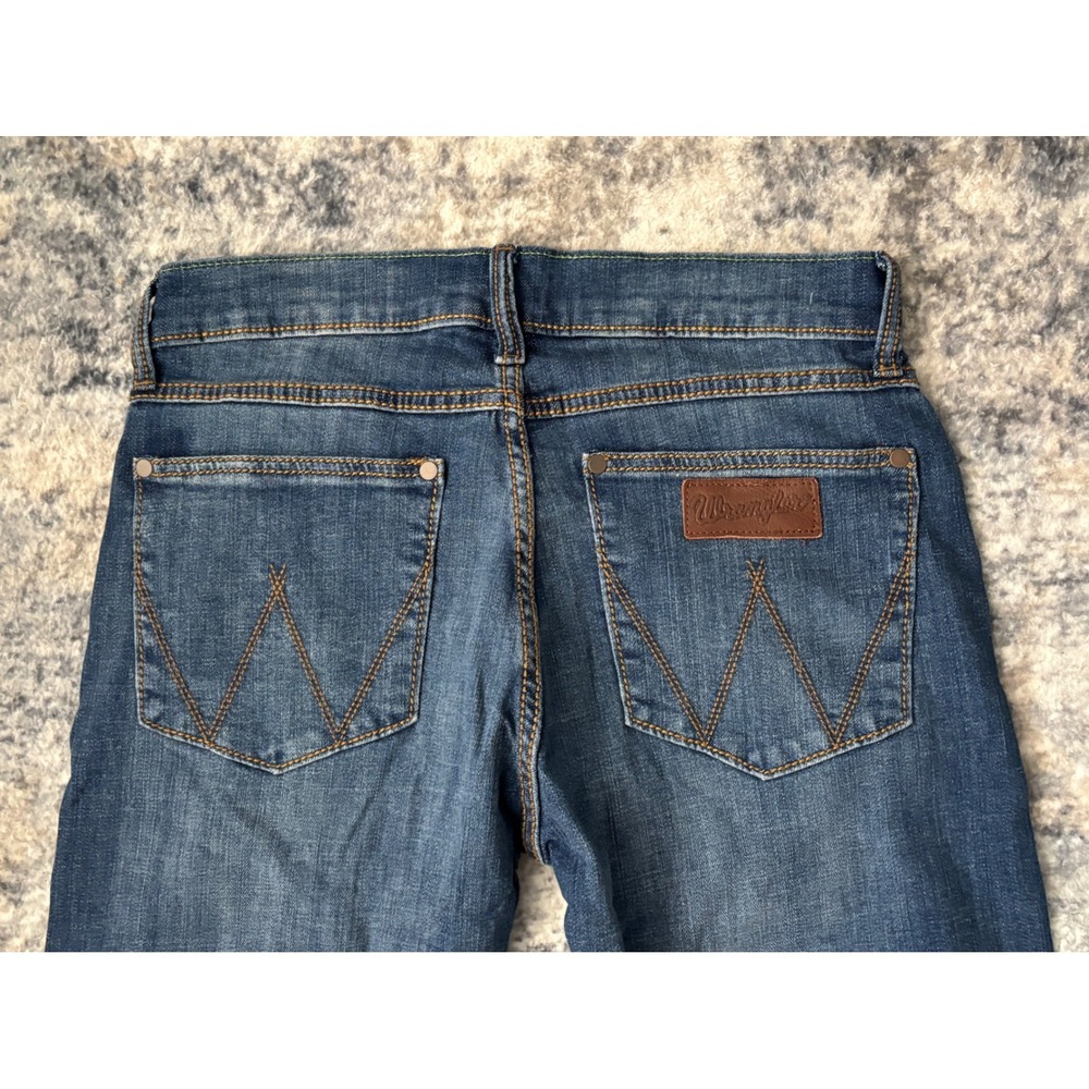 Wrangler Retro Slim Boot Jeans Mens 30x32 Blue Denim Western Bootcut Cowboy Fit‎ - Picture 5 of 11